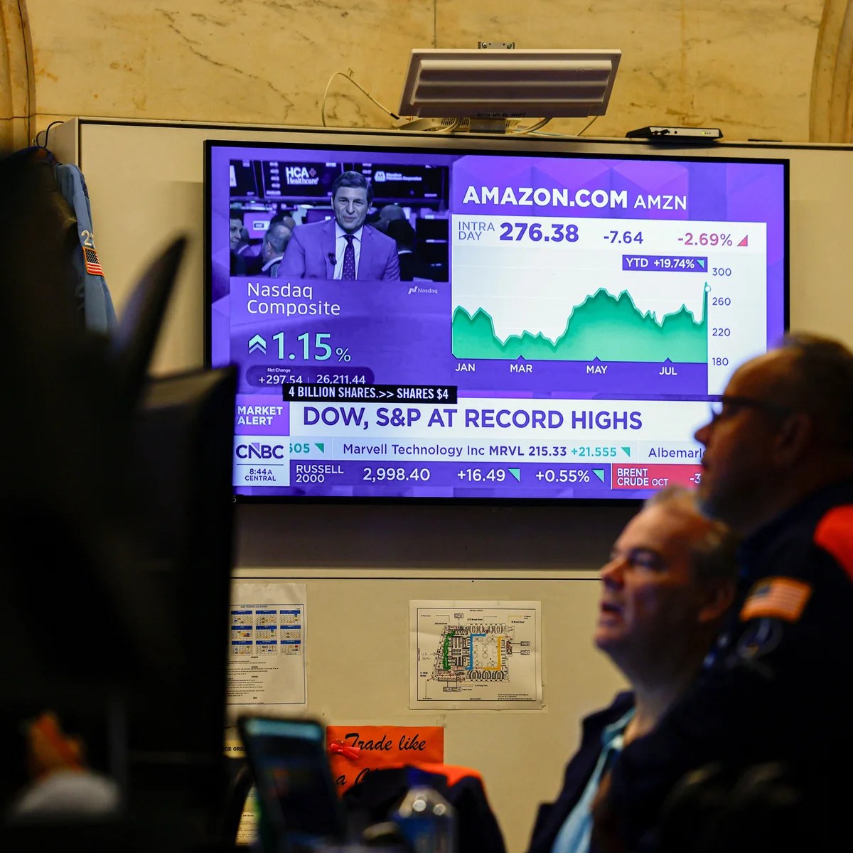 US stock market hits record highs as AI profits pile and oil prices ease
